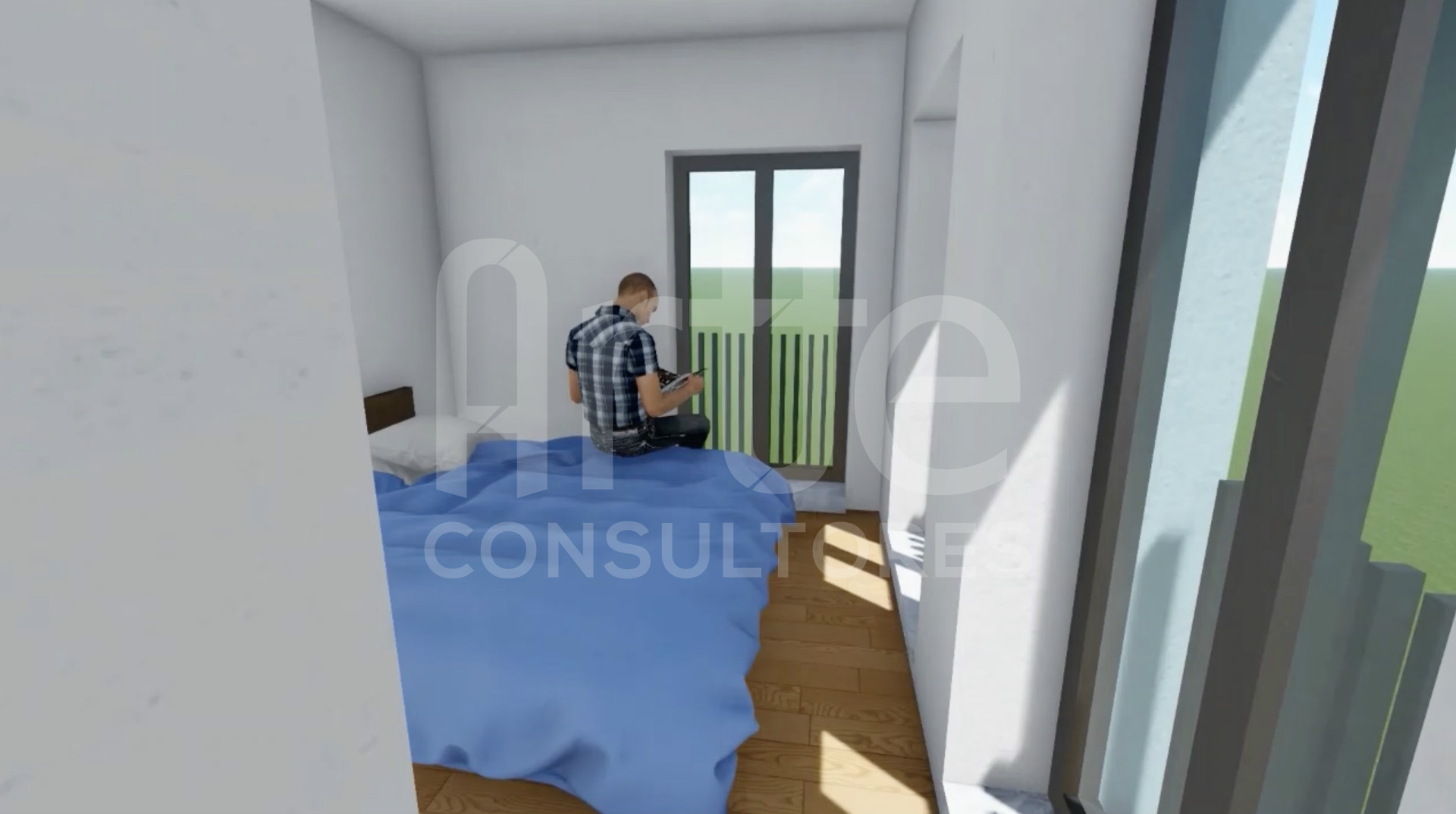 Apartamiento duplex de 1 habitación