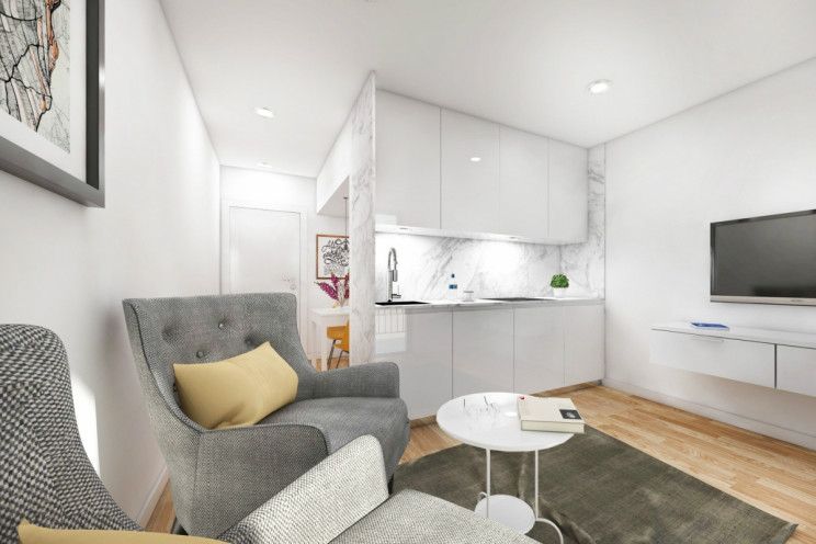 T1 kitchnette com varanda/terraço proximo do metro