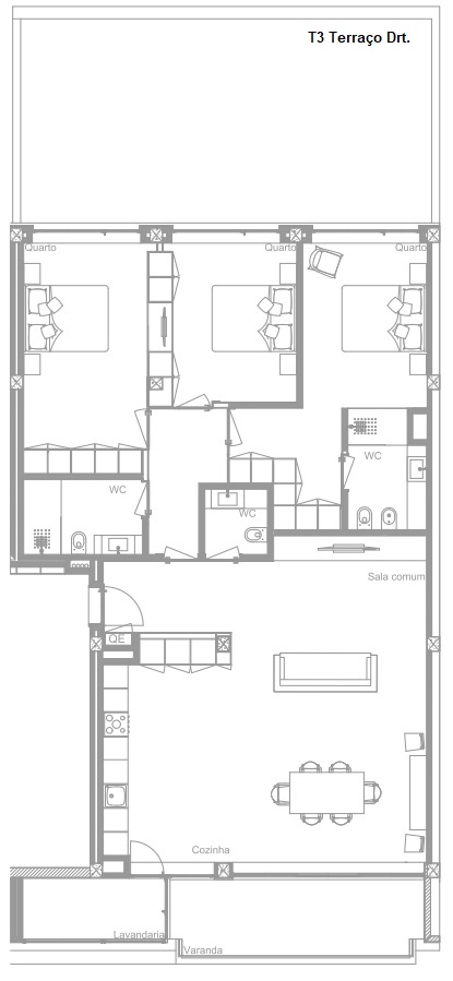 3-комнатная квартира с террасой Varandas da Penha  Guimarães